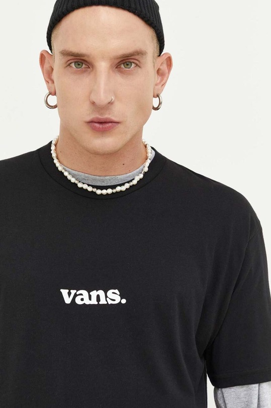 Vans t-shirt bawełniany VN0008TKBLK1 czarny