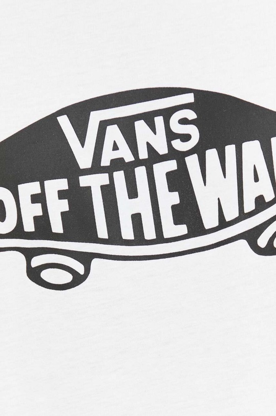 Βαμβακερό μπλουζάκι Vans VN00004XYB21 λευκό