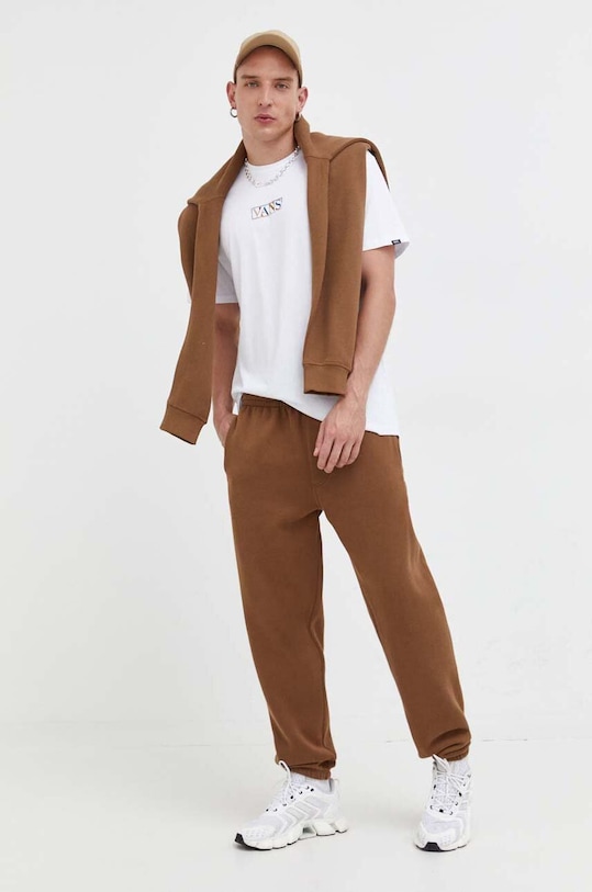 Βαμβακερό μπλουζάκι Vans VN0008SQWHT1 λευκό AW23