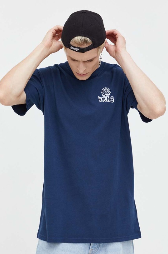 Odzież Vans t-shirt bawełniany VN0008S0LKZ1 granatowy