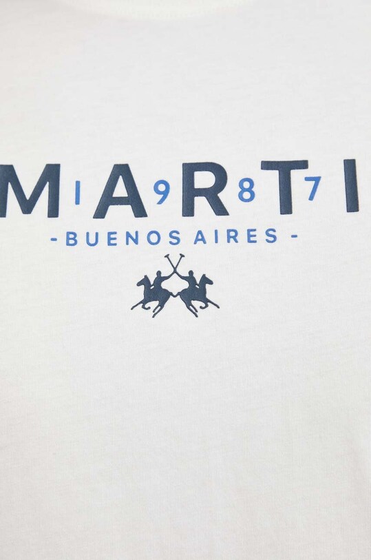 La Martina t-shirt bawełniany WMR005 beżowy