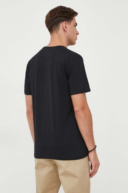 Odzież La Martina t-shirt bawełniany WMR005 czarny