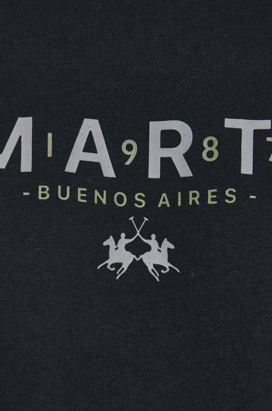 La Martina t-shirt bawełniany WMR005 czarny