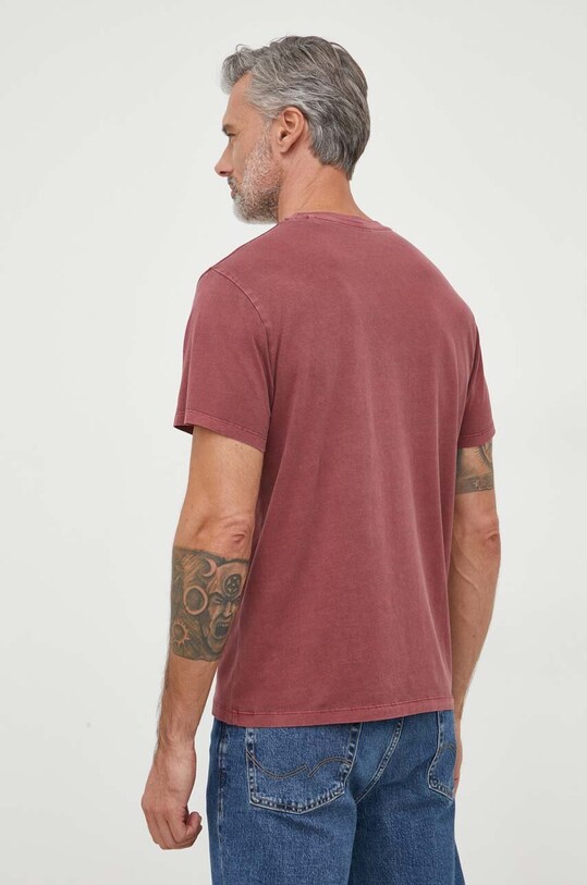 Odzież Pepe Jeans t-shirt bawełniany JAYDEN PM509098.299 bordowy