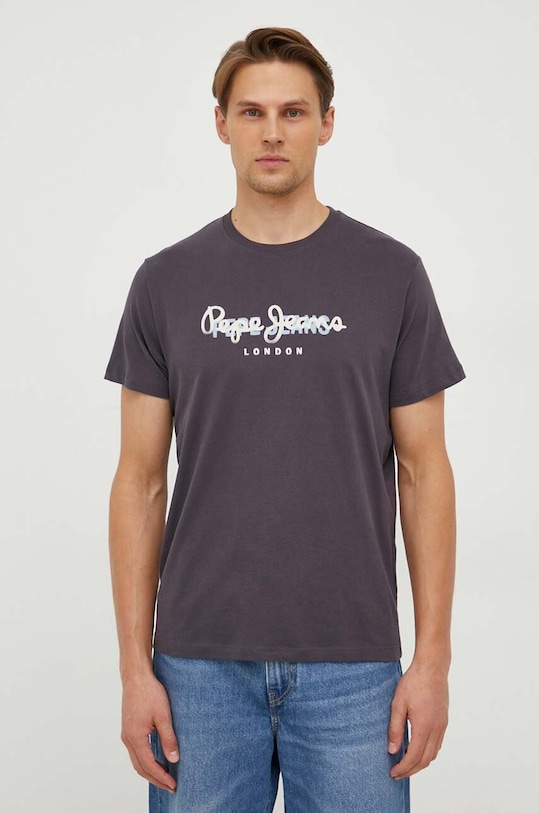 Pepe Jeans t-shirt bawełniany Keegan szary PM509103.990