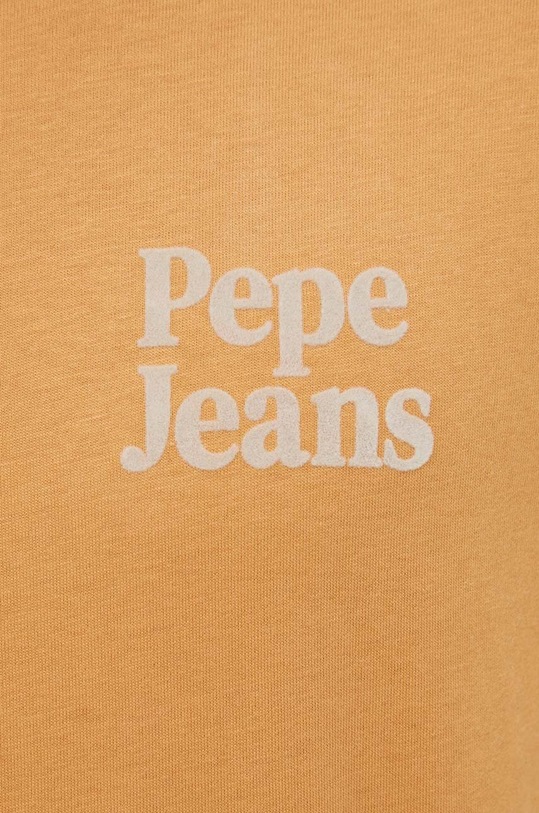 Bavlněné tričko Pepe Jeans Kody PM509113.849 béžová