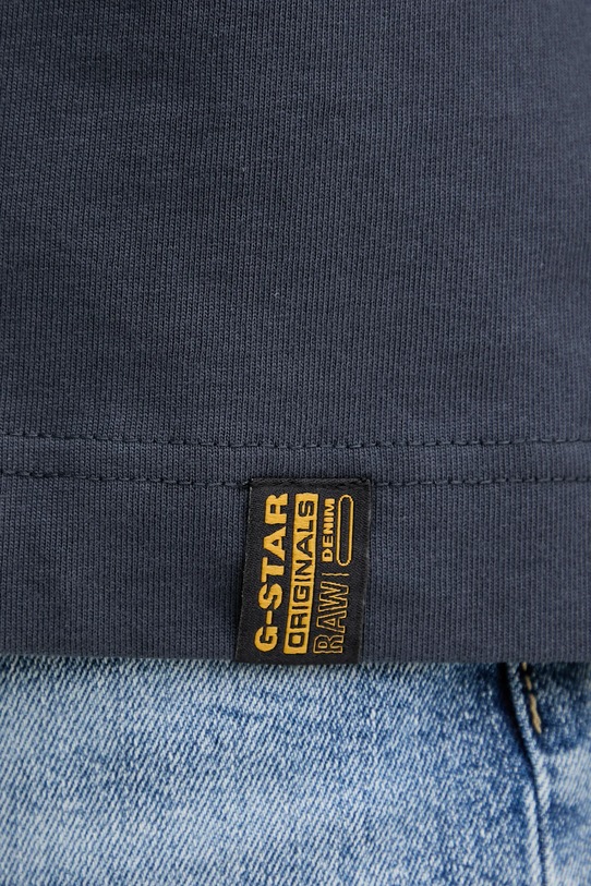 Βαμβακερό μπλουζάκι G-Star Raw D23471.C784 σκούρο μπλε
