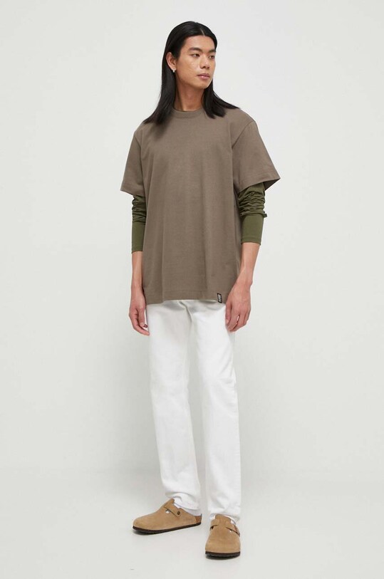G-Star tricou din bumbac D23471.C784 verde SS25