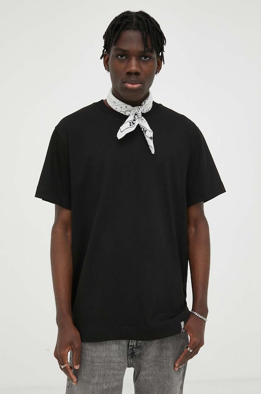G-Star tricou din bumbac uni negru D23471.C784