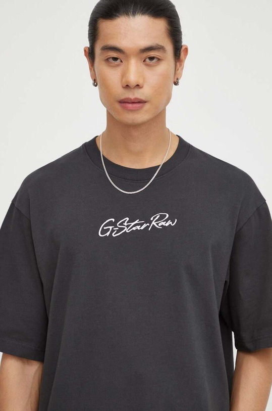 G-Star t-shirt bawełniany szary D23725.C784