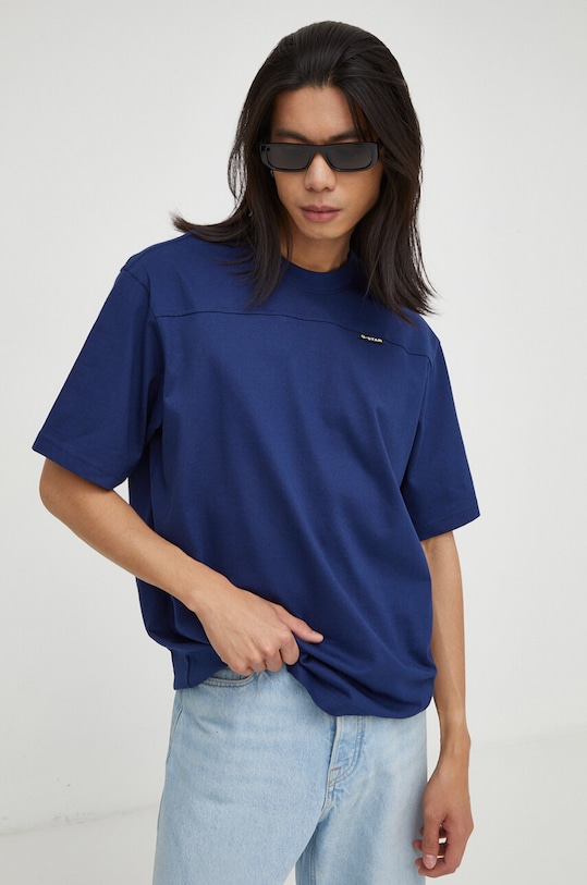 G-Star t-shirt bawełniany granatowy D23726.C336