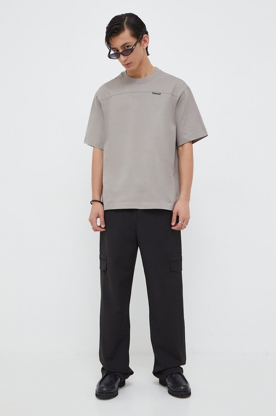 G-Star t-shirt bawełniany D23726.C336 szary AW23