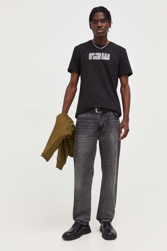 G-Star t-shirt bawełniany D23710.336 czarny AW23