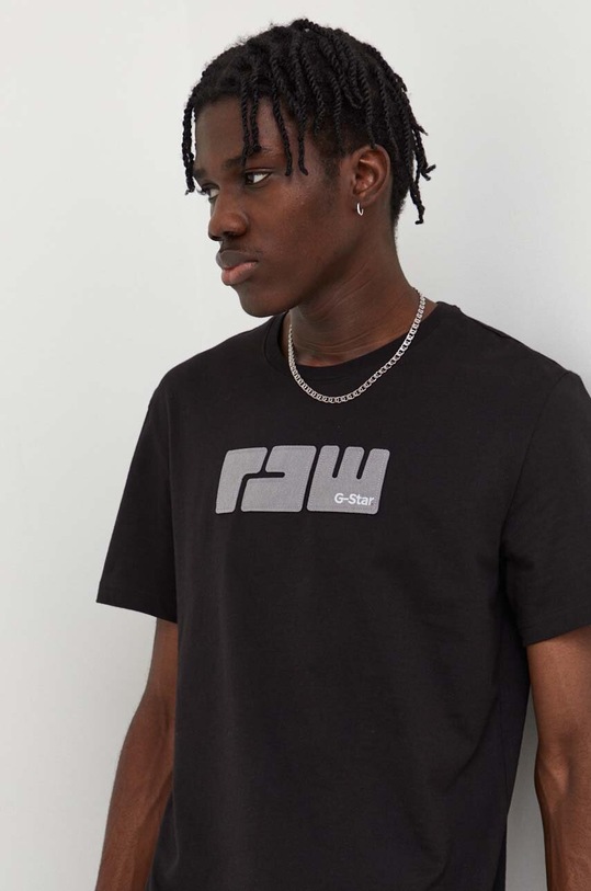 G-Star t-shirt bawełniany czarny D23710.336