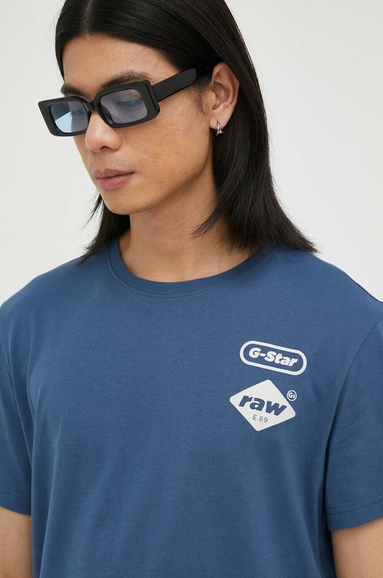 G-Star t-shirt bawełniany granatowy D23712.336