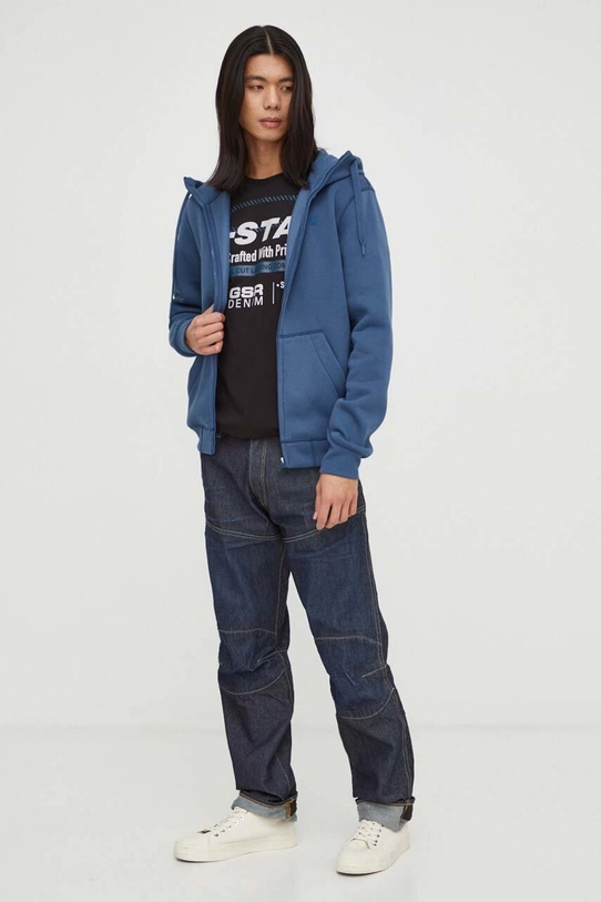 Хлопковая футболка G-Star Raw D23714.336 чёрный AW23