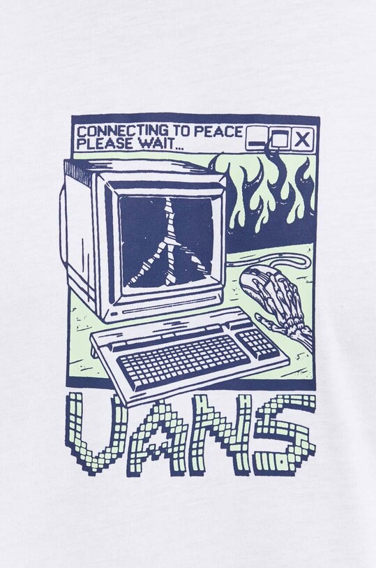 Vans t-shirt bawełniany VN0008T9WHT1 biały