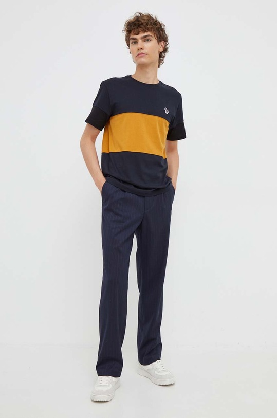 Βαμβακερό μπλουζάκι PS Paul Smith M2R.004XZ.L20064 σκούρο μπλε AW23