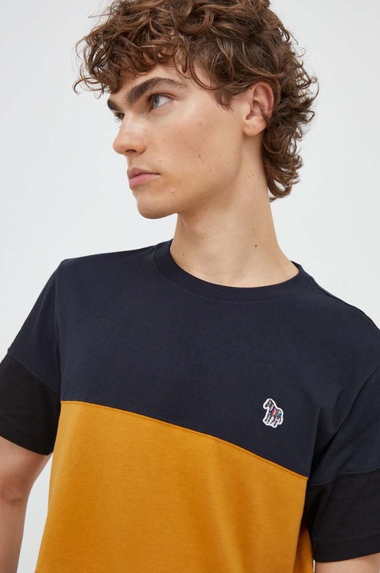 Βαμβακερό μπλουζάκι PS Paul Smith σκούρο μπλε M2R.004XZ.L20064