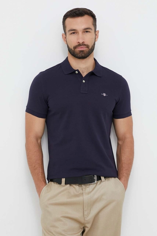 Gant polo de bumbac bleumarin 2220