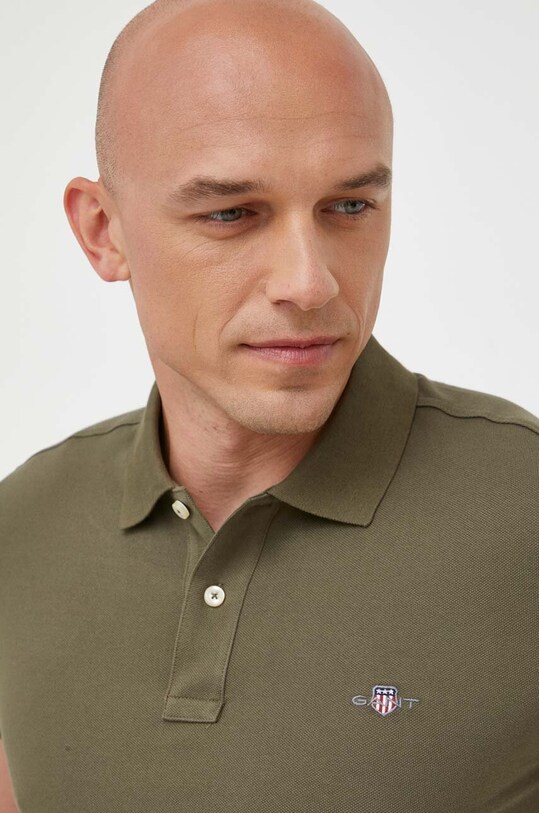 Gant polo bawełniane zielony 2220