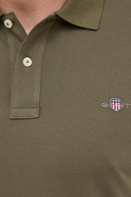 Gant polo bawełniane 2220 zielony