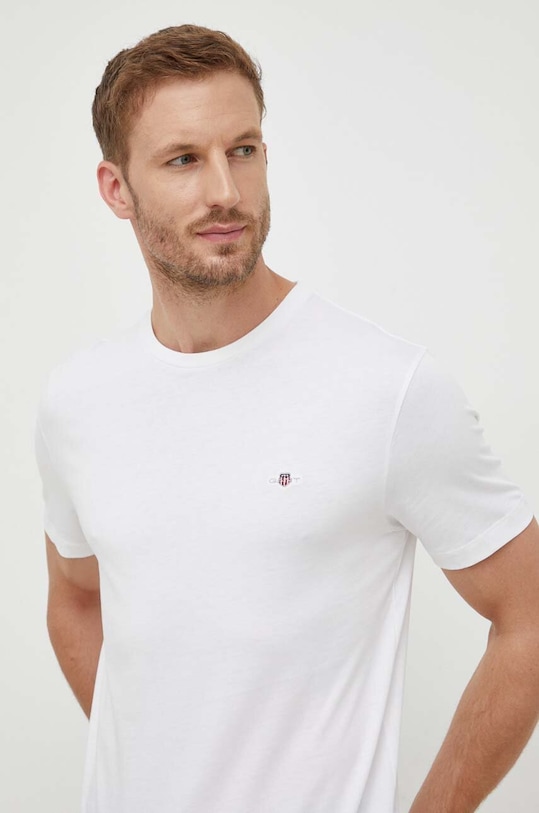 Gant t-shirt in cotone semplice bianco 2003184