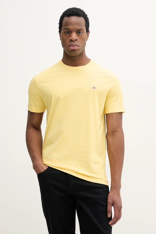 Gant tricou din bumbac galben 2003184