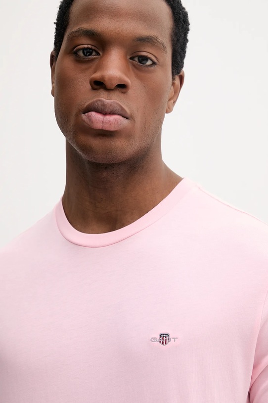 Bavlnené tričko Gant ružová 2003184