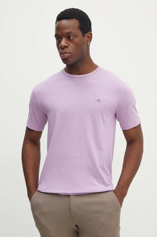 Bavlněné tričko Gant růžová 2003184