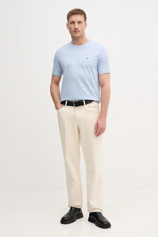 Gant t-shirt bawełniany 2003184 niebieski AW25