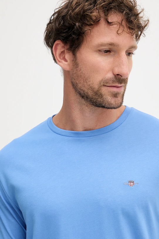 Gant t-shirt bawełniany niebieski 2003184