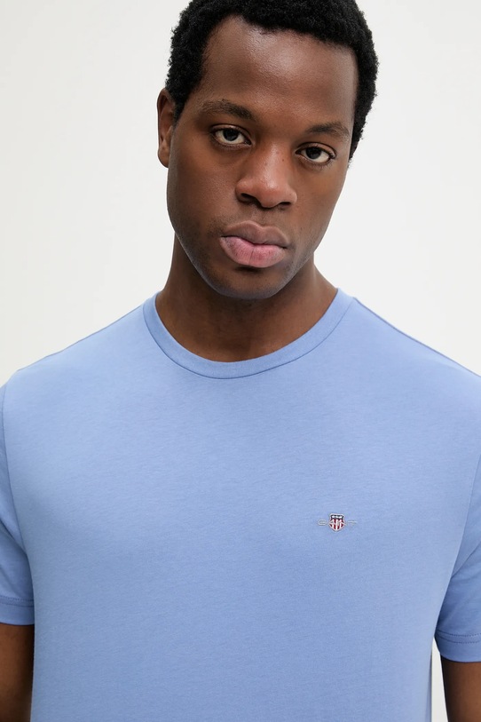 Хлопковая футболка Gant голубой 2003184