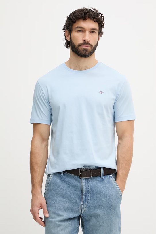 Gant Тениска мъжка от памук син 2003184