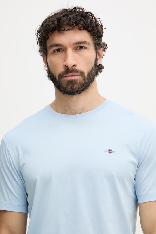 Gant tričko pánske bavlnené modrá 2003184