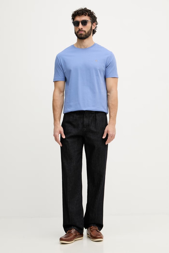 Gant tričko pánske bavlnené 2003184 modrá SS26