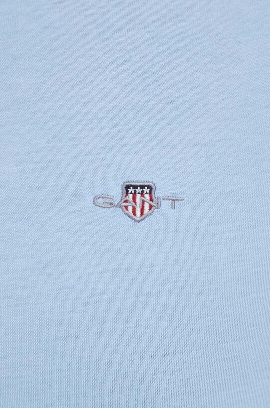 Хлопковая футболка Gant 2003184 голубой