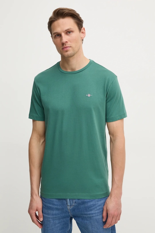 Gant tricou din bumbac verde 2003184