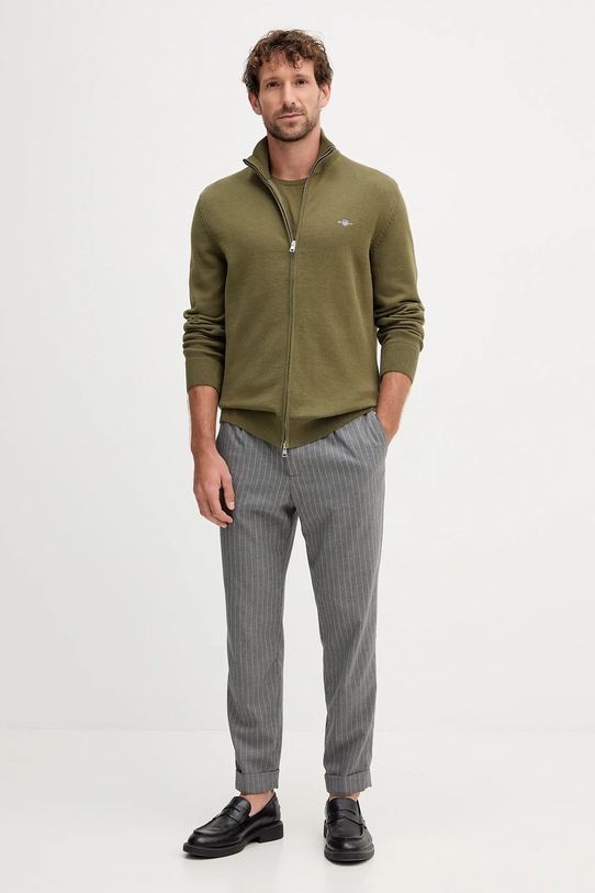Gant t-shirt bawełniany 2003184 zielony AW25