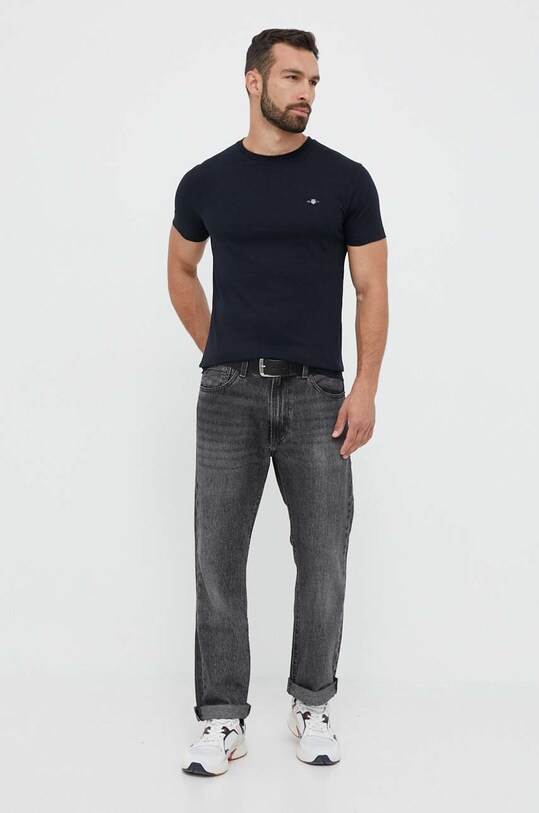 Gant t-shirt in cotone 2003185 nero AW23