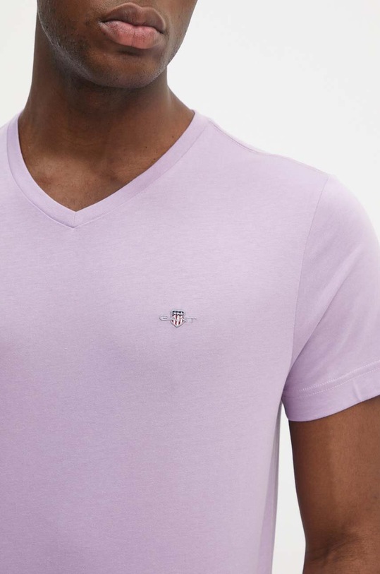 Bavlněné tričko Gant 2003186 fialová