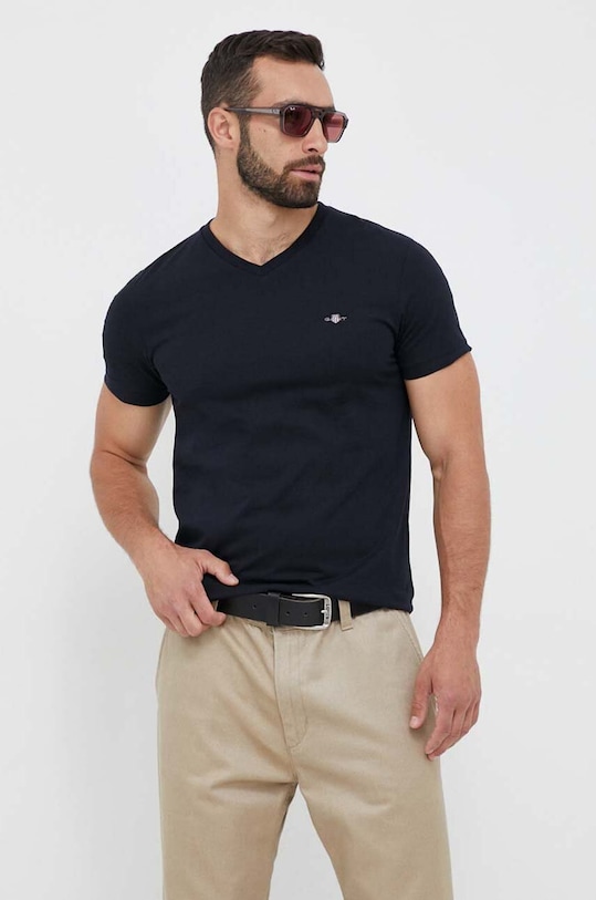 Gant t-shirt in cotone 2003186 nero AW25