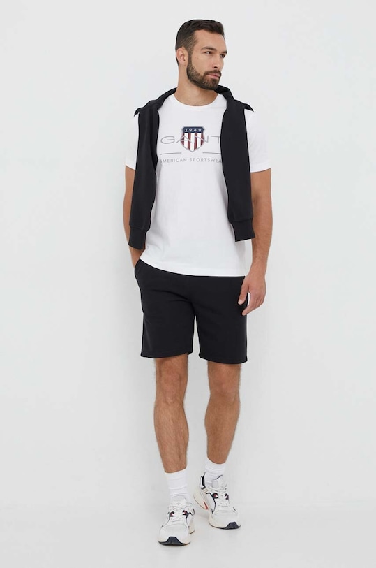 Gant tricou din bumbac 2003199 alb AW25