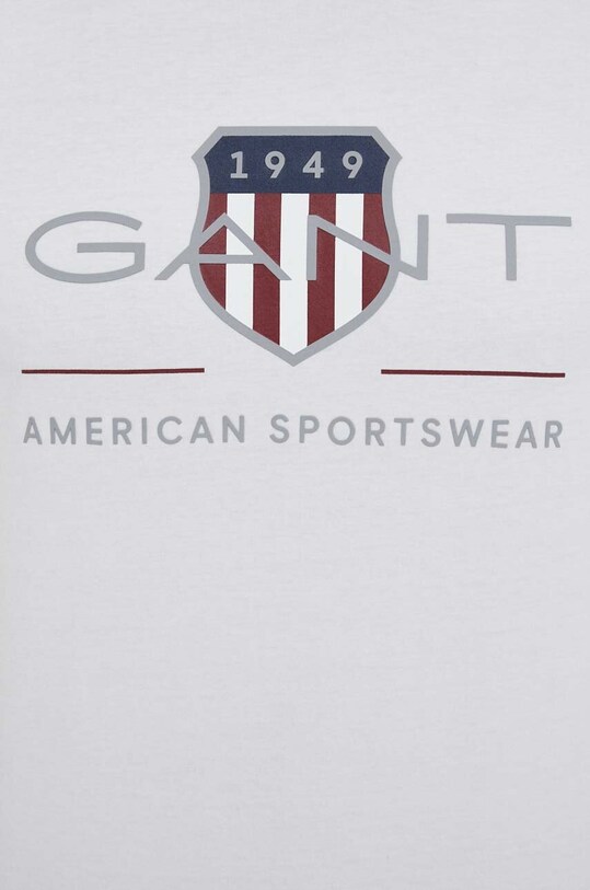 Бавовняна футболка Gant 2003199 білий