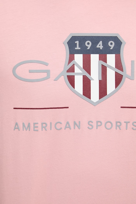 Gant t-shirt bawełniany różowy 2003199