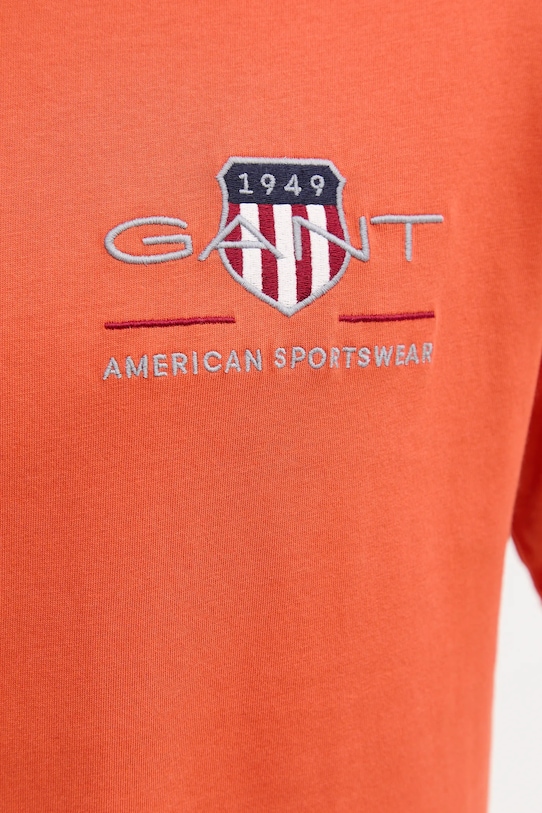 Gant t-shirt bawełniany 2067004 pomarańczowy