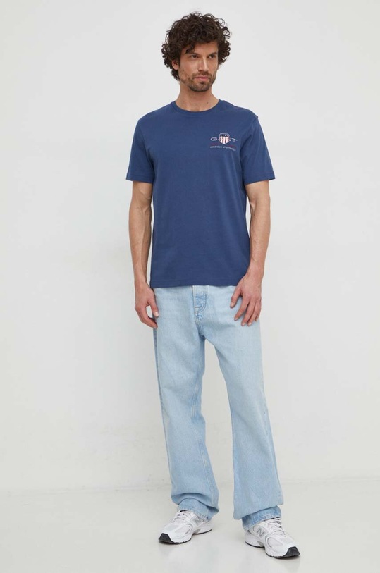 Gant tricou din bumbac 2067004 albastru NC25