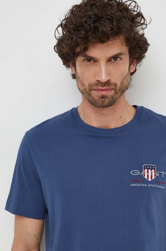 Gant tricou din bumbac albastru 2067004