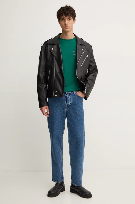 Bavlněné tričko Gant 2067004 zelená NC25