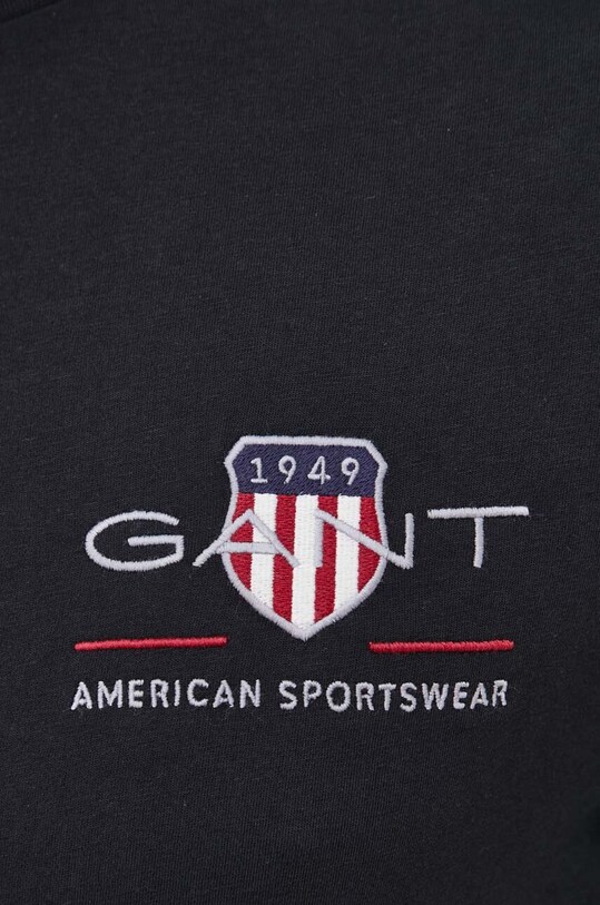 Хлопковая футболка Gant 2067004 чёрный